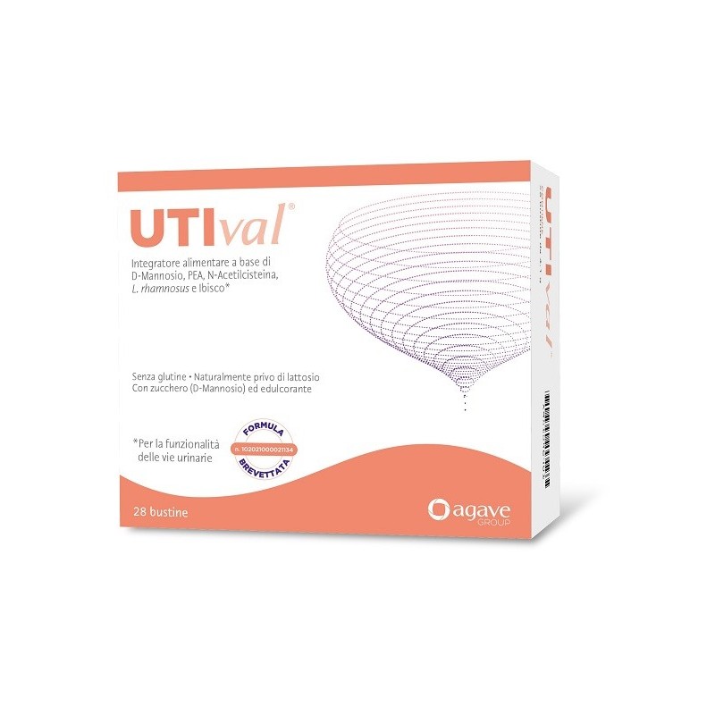 UTIVAL 28 BUSTINE NATURALMENTE PRIVO DI LATTOSIO CON ZUCCHERO D-MANNOSIO ED EDULCORANTE FORMULA BREVETTATA N. 102021000021134