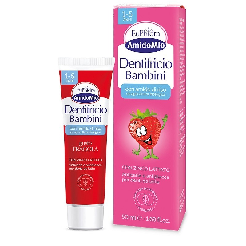 EUPHIDRA AMIDOMIO DENTIFRICIO FRAGOLA 1-5 ANNI 50 ML EUPHIDRA AMIDOMIO DENTIFRICIO FRAGOLA 1-5 ANNI 50 ML