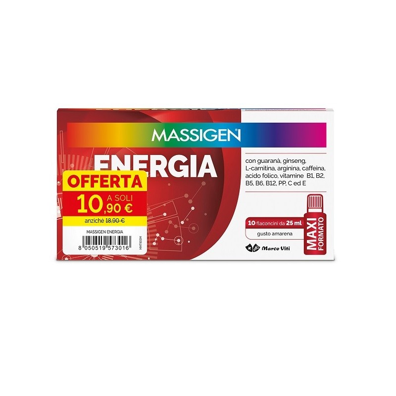 MASSIGEN ENERGIA 10 FLACONCINI DA 25 ML 10,90 E