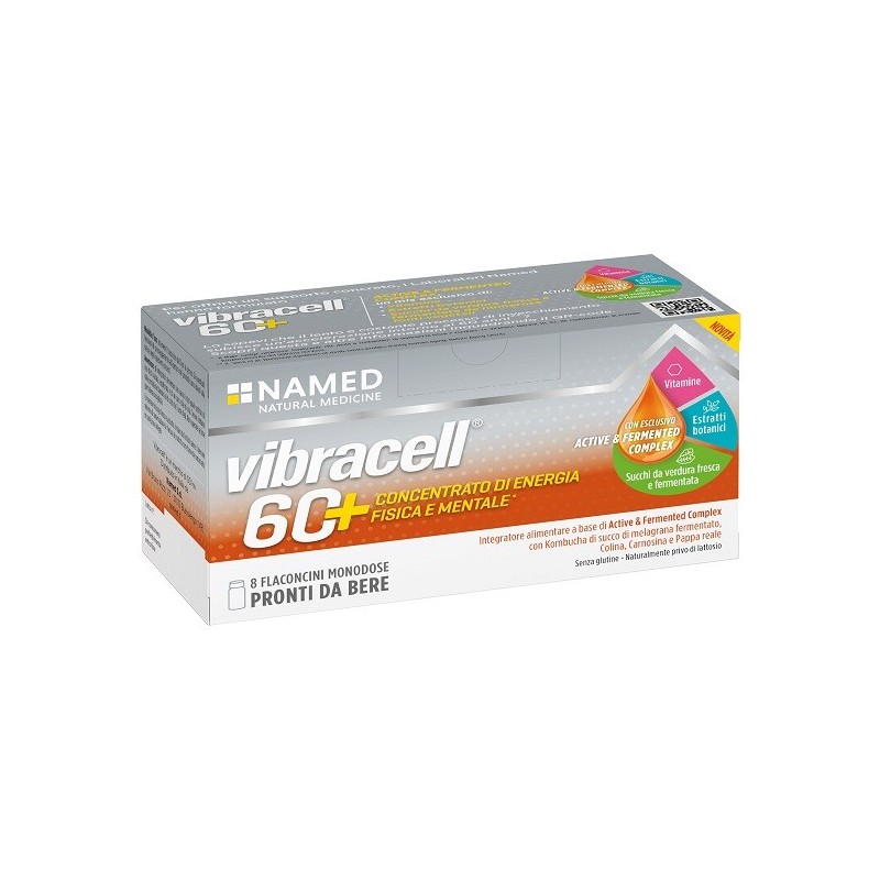 VIBRACELL 60+ 8 FLACONCINI 15 ML SENZA GLUTINE NATURALMENTE PRIVO DI LATTOSIO