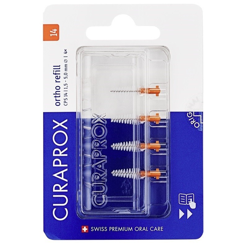 CURAPROX CPS 14 ORTHO REFILL ARANCIONI 4 SCOVOLINI CURAPROX CPS 14 ORTHO REFILL ARANCIONI 4 SCOVOLINI