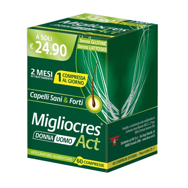 MIGLIOCRES ACT 60 COMPRESSE DIVISIBILI