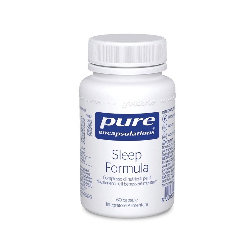 PURE ENCAPSULATIONS SLEEP FORMULA 60 CAPSULE SENZA GLUTINE