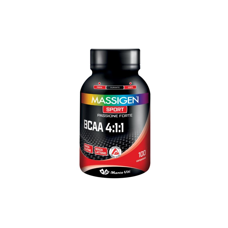 MASSIGEN SPORT BCAA 411 100 COMPRESSE