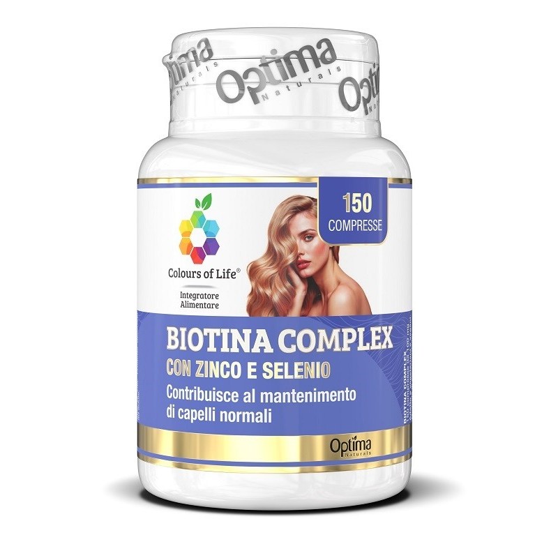 COLOURS OF LIFE BIOTINA COMPLEX 150 COMPRESSE 100 MG SENZA GLUTINE SENZA LATTOSIO