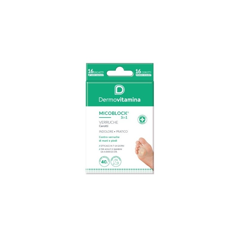 DERMOVITAMINA MICOBLOCK VERRUCHE PATCH 16 PEZZI