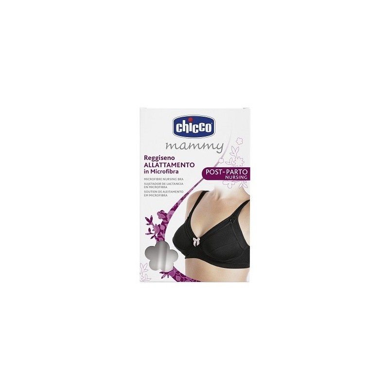 CHICCO MAMMY REGGISENO MICROFIBRA ALLATTAMENTO NERO 4D