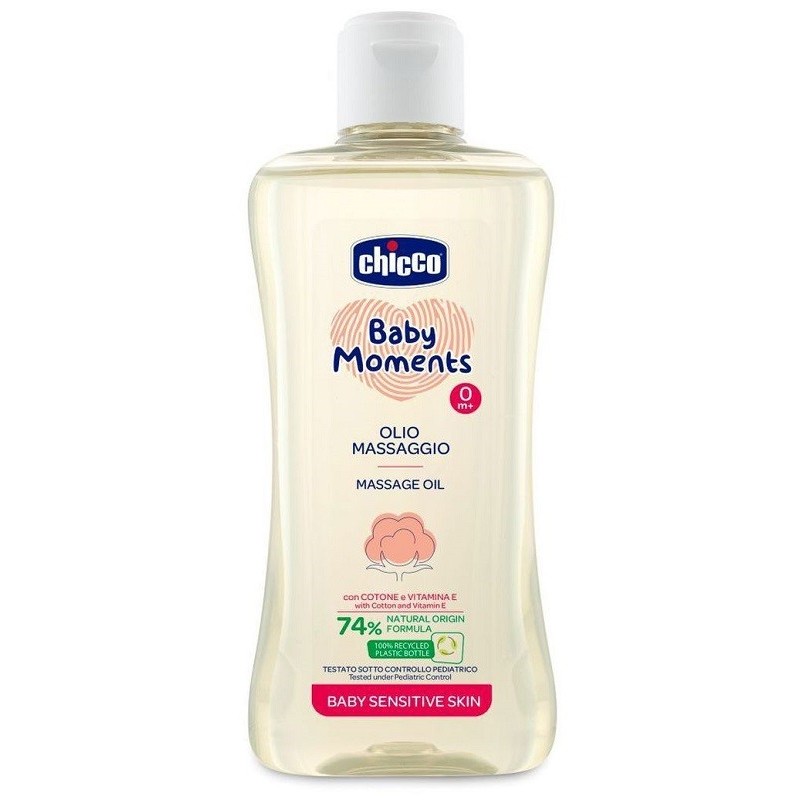 CHICCO BABY MOMENTS OLIO MASSAGGIO SENSITIVE 200 ML