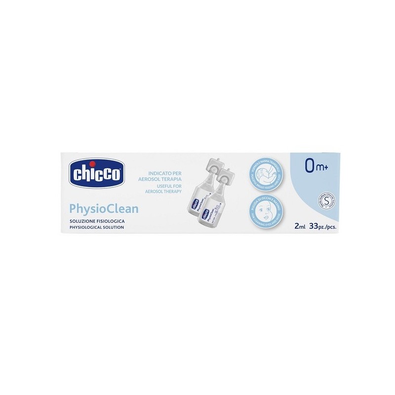 CHICCO SOLUZIONE PHYSIOCLEAN 2 ML 33 PEZZI CHICCO SOLUZIONE PHYSIOCLEAN 2 ML 33 PEZZI
