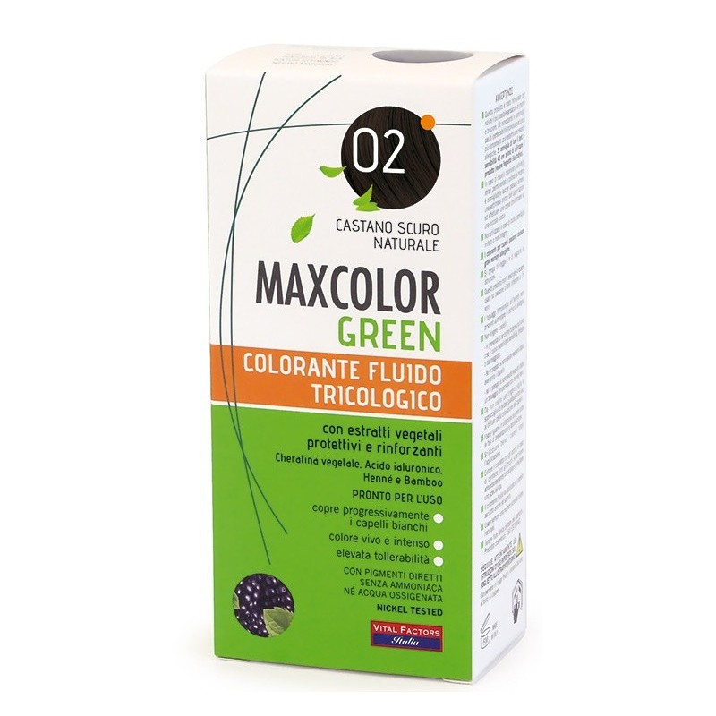 MAXCOLOR GREEN 02 CASTANO SCURO NATURALE 75 ML + BALSAMO 15 ML