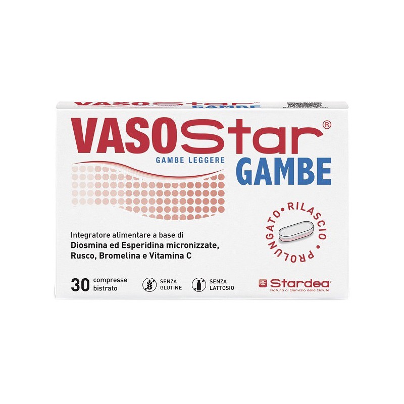 VASOSTAR GAMBE 30 COMPRESSE BISTRATO SENZA GLUTINE SENZA LATTOSIO