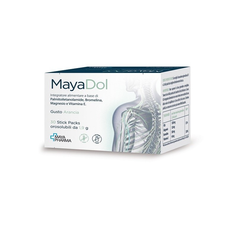 MAYADOL 30 STICK PACKS OROSOLUBILI DA 1,9 G GUSTO ARANCIA SENZA GLUTINE SENZA LATTOSIO