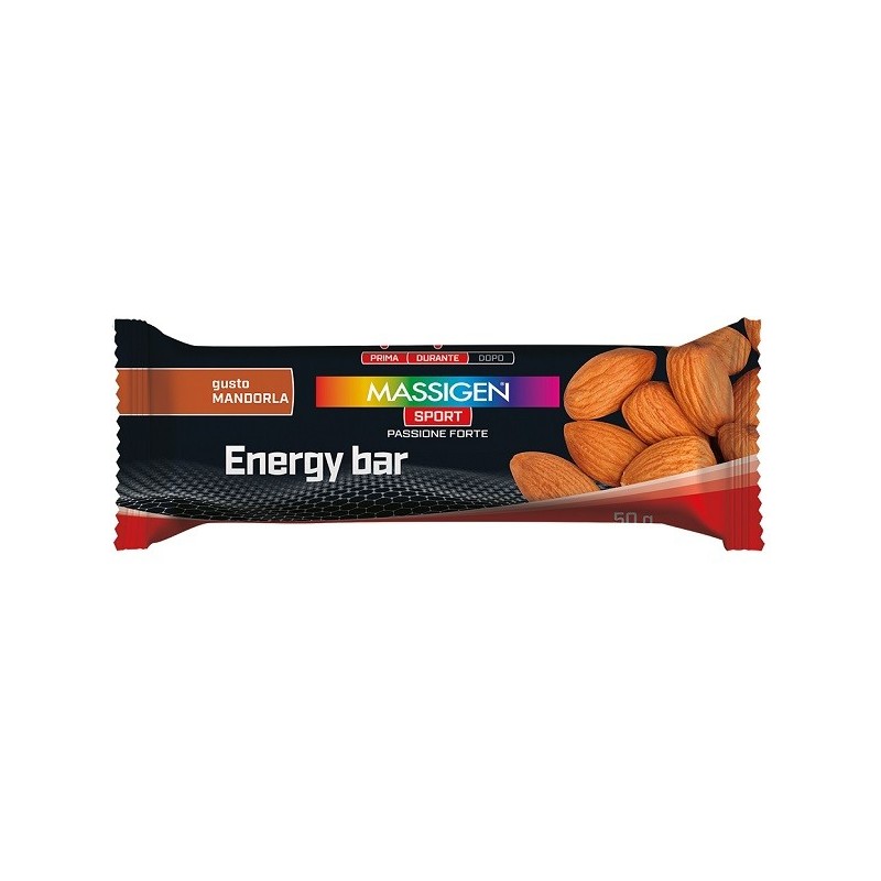 MASSIGEN SPORT ENERGY BARRETTA MANDORLA 50 G