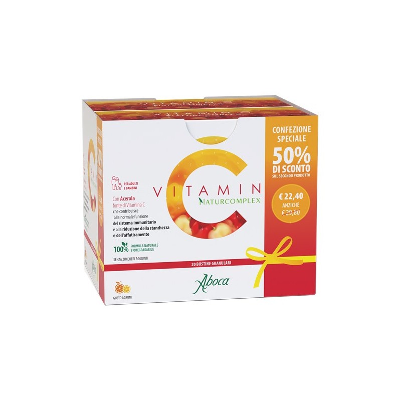 VITAMIN C NATURCOMPLEX 20 BUSTINE GRANULARI CONFEZIONE SPECIALE 1+1