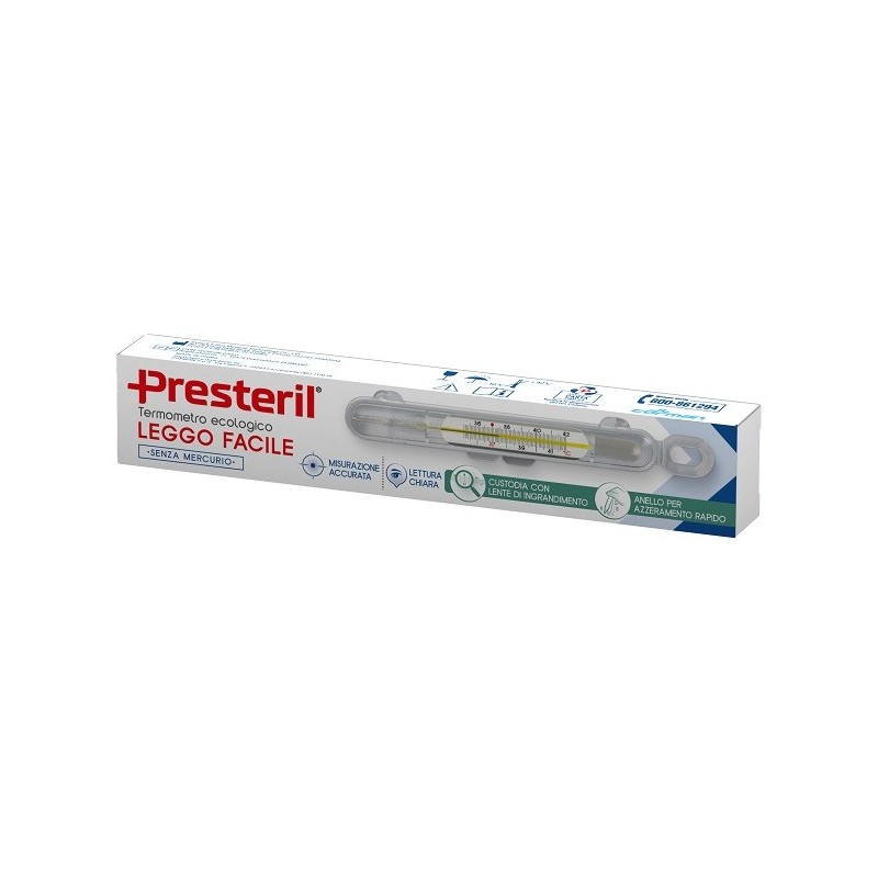 PRESTERIL TERMOMETRO ECOLOGICO LEGGO FACILE SENZA MERCURIO