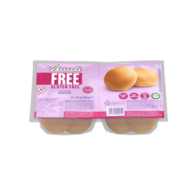 BAULI FREE PANINI MORBIDI 4 PEZZI DA 50 G