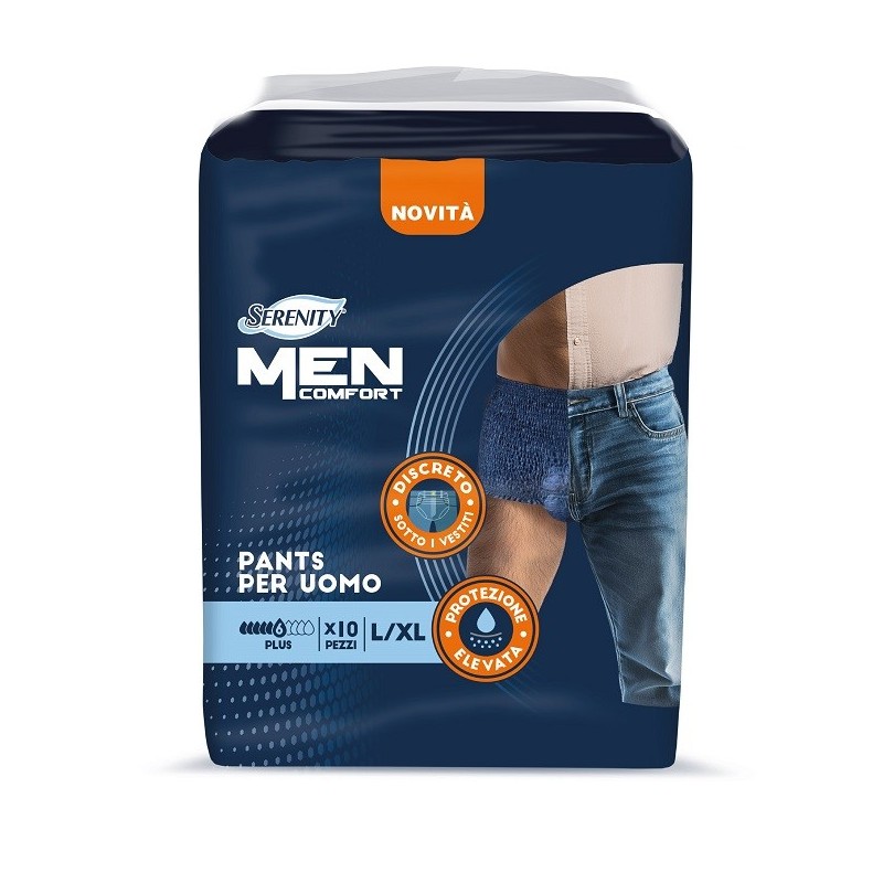 PANNOLONE A MUTANDINA SERENITY MEN COMFORT PLUS L/XL 10 PEZZI PANNOLONE A MUTANDINA SERENITY MEN COMFORT PLUS L/XL 10 PEZZI