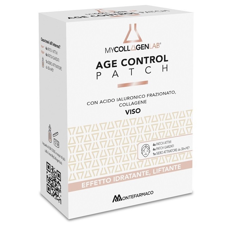 MYCOLLAGENLAB AGE CONTROL PATCH 4 PATCH ATTIVI + 4 PATCH GARZATI + 1 SIERO ATTIVATORE 30 ML