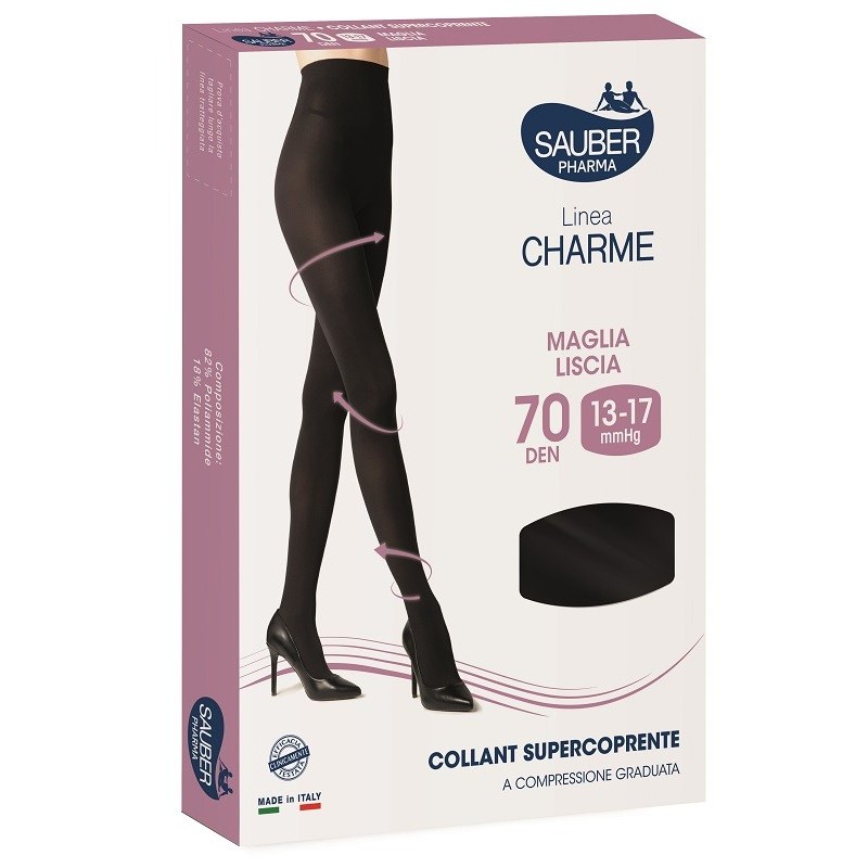 SAUBER CHARME COLLANT SUPERCOPRENTE 70 DENARI NERO 1 SAUBER CHARME COLLANT SUPERCOPRENTE 70 DENARI NERO 1