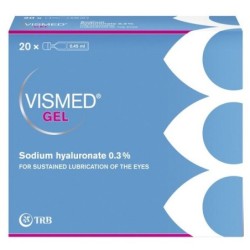 COLLIRIO LUBRIFICANTE VISMED GEL ACIDO IALURONICO 0,3% 20 FIALETTE X 0,45 ML