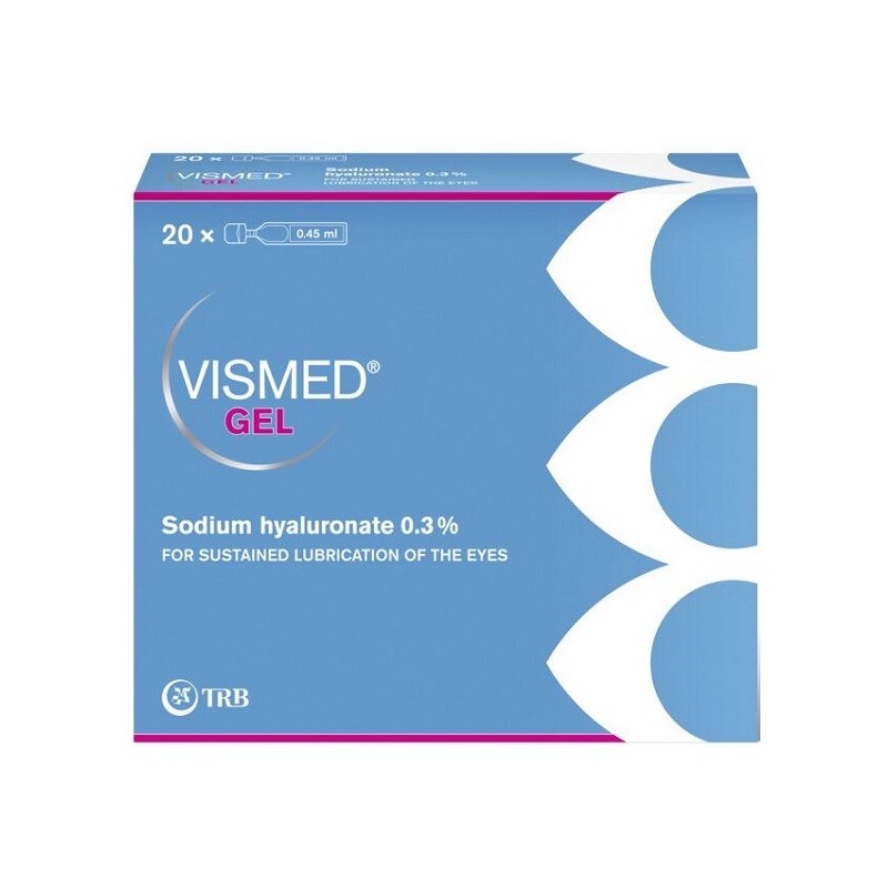 COLLIRIO LUBRIFICANTE VISMED GEL ACIDO IALURONICO 0,3% 20 FIALETTE X 0,45 ML