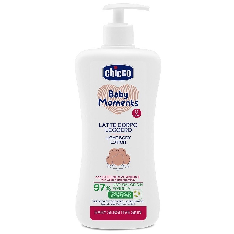 CHICCO BABY MOMENTS LATTE CORPO SENSITIVE LEGGERO 500 ML