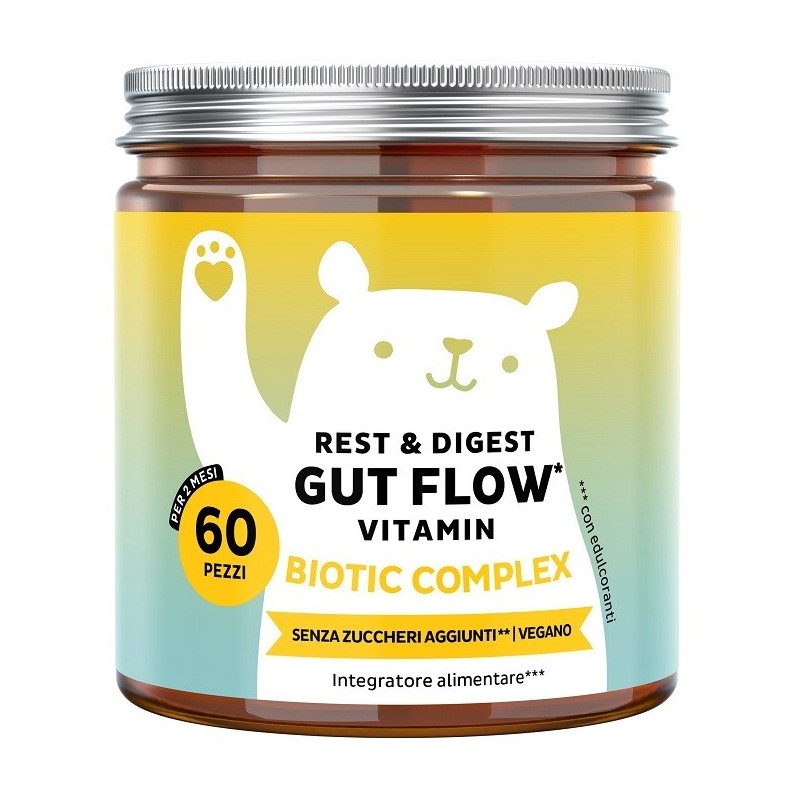 BEARS WITH BENEFITS REST&DIGEST GUT FLOW VITAMIN 60 CARAMELLE GOMMOSE CON EDULCORANTI SENZA ZUCCHERI
