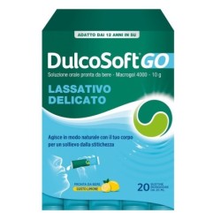 DULCOSOFT GO SENZA ZUCCHERO SENZA GLUTINE SENZA LATTOSIO GUSTO LIMONE 20 BUSTINE DA 20 ML