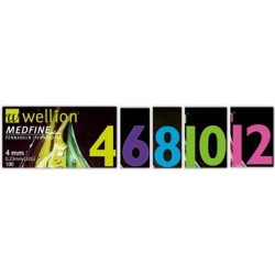 AGO PER PENNA DA INSULINA WELLION MEDFINE PLUS 6 31 GAUGE LUNGHEZZA 6 MM 100 PEZZI