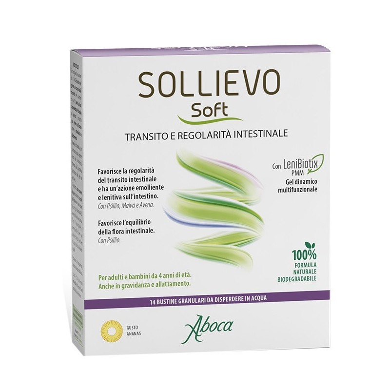 SOLLIEVO SOFT 14 BUSTINE GRANULARI DA 3,8 G SENZA GLUTINE SENZA LATTOSIO SENZA ZUCCHERI AGGIUNTI