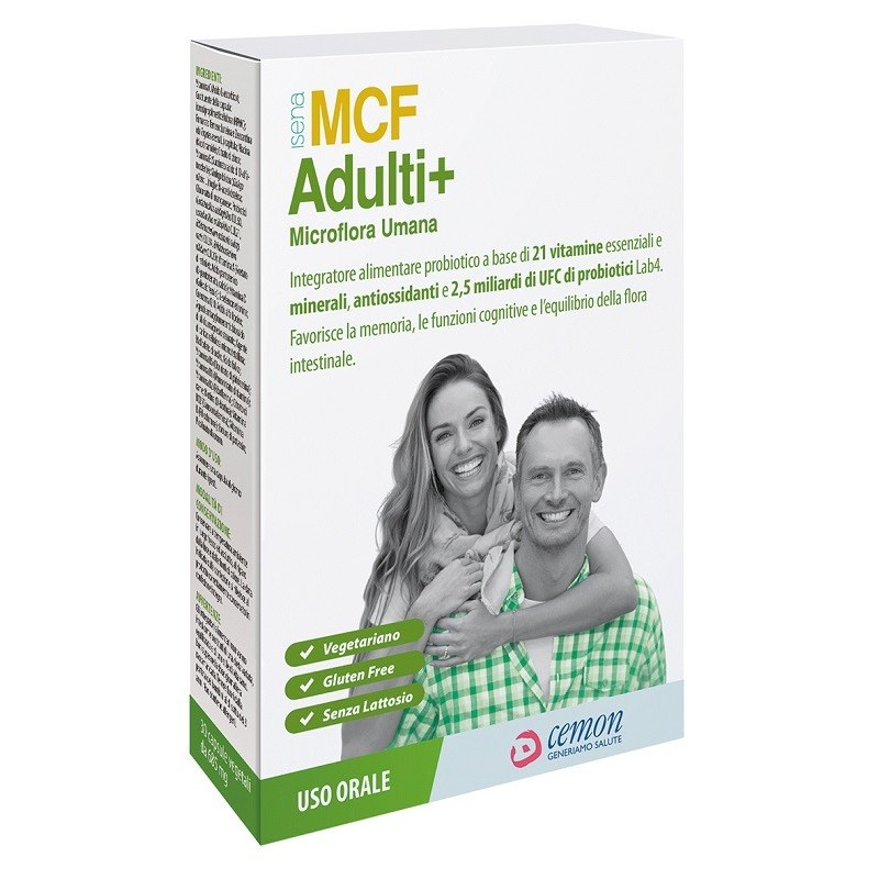 MCF ADULTI+ 30 CAPSULE VEGETALI 685 MG SENZA GLUTINE SENZA LATTOSIO MCF ADULTI+ 30 CAPSULE VEGETALI 685 MG SENZA GLUTINE SENZA LATTOSIO
