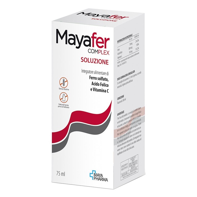 MAYAFER COMPLEX SOLUZIONE 75 ML SENZA GLUTINE NATURALMENTE PRIVO DI LATTOSIO