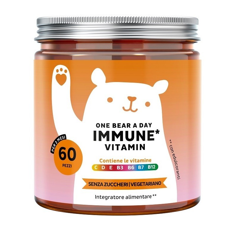 BEARS WITH BENEFITS ONE BEAR A DAY IMMUNE 60 CARAMELLE GOMMOSE CON EDULCORANTI SENZA ZUCCHERI BEARS WITH BENEFITS ONE BEAR A DAY IMMUNE 60 CARAMELLE GOMMOSE CON EDULCORANTI SENZA ZUCCHERI