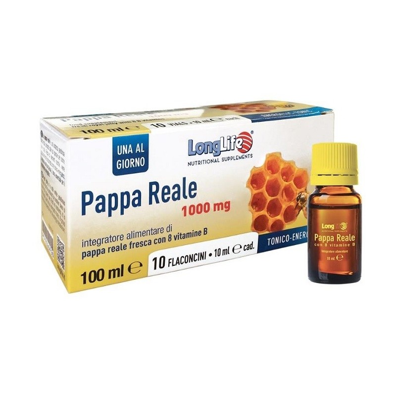 LONGLIFE PAPPA REALE + VITAMINA B 10 FLACONCINI 10 ML LONGLIFE PAPPA REALE + VITAMINA B 10 FLACONCINI 10 ML