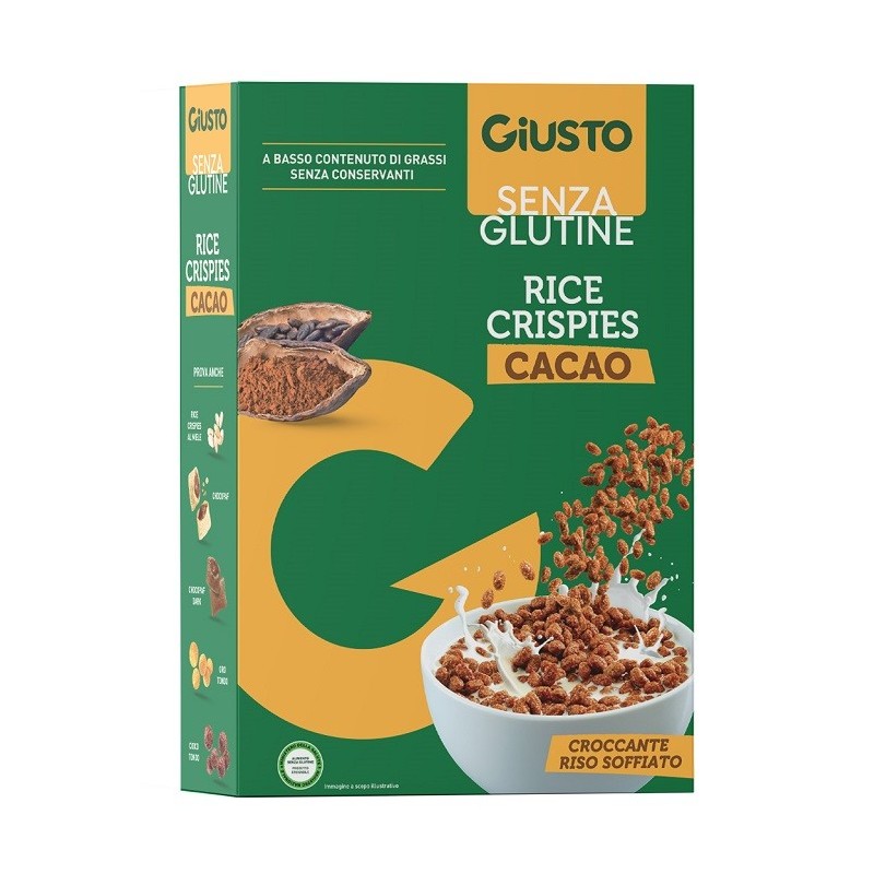 GIUSTO SENZA GLUTINE RICE CRISPIES CACAO 200 G GIUSTO SENZA GLUTINE RICE CRISPIES CACAO 200 G