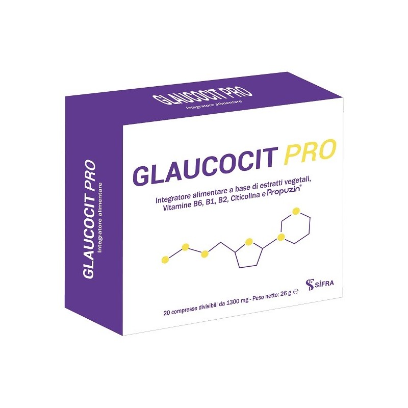 GLAUCOCIT PRO 20 COMPRESSE DIVISIBILI DA 1300 MG GLAUCOCIT PRO 20 COMPRESSE DIVISIBILI DA 1300 MG