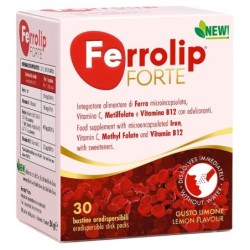 FERROLIP FORTE 30 BUSTINE ORODISPERSIBILI GUSTO LIMONE CON EDULCORANTI NEW