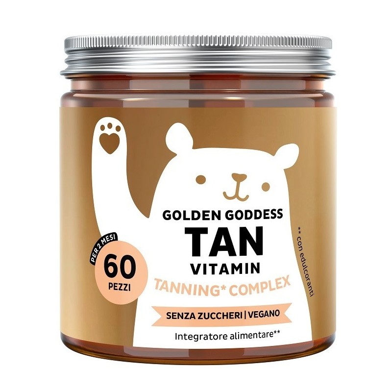 BEARS WITH BENEFITS GOLDEN GODDESS TAN VITAMIN 60 CARAMELLE GOMMOSE CON EDULCORANTI SENZA ZUCCHERI SENZA GLUTINE