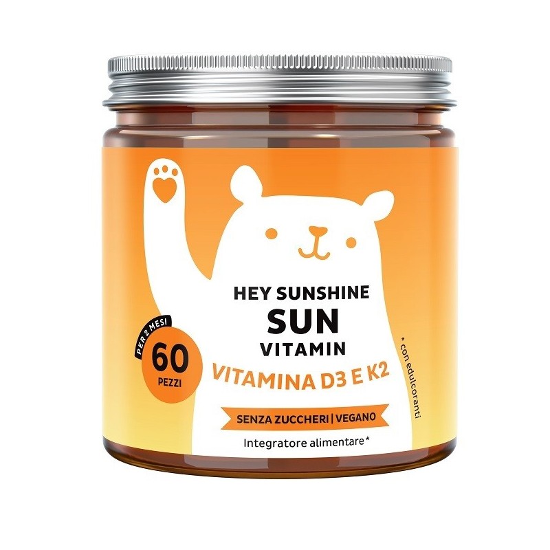 BEARS WITH BENEFITS HEY SUNSHINE SUN VITAMIN CON D3 60 CARAMELLE GOMMOSE CON EDULCORANTI SENZA ZUCCHERI BEARS WITH BENEFITS HEY SUNSHINE SUN VITAMIN CON D3 60 CARAMELLE GOMMOSE CON EDULCORANTI SENZA ZUCCHERI