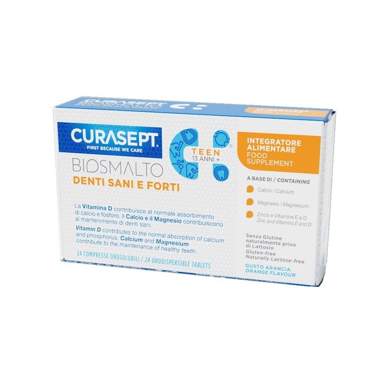 CURASEPT BIOSMALTO DENTI SANI E FORTI TEEN 24 COMPRESSE OROSOLUBILI CURASEPT BIOSMALTO DENTI SANI E FORTI TEEN 24 COMPRESSE OROSOLUBILI