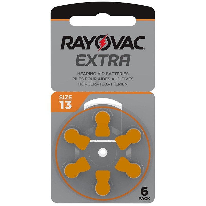 BATTERIA MODELLO 13 PER AMPLIFICATORE ACUSTICO 6 PEZZI