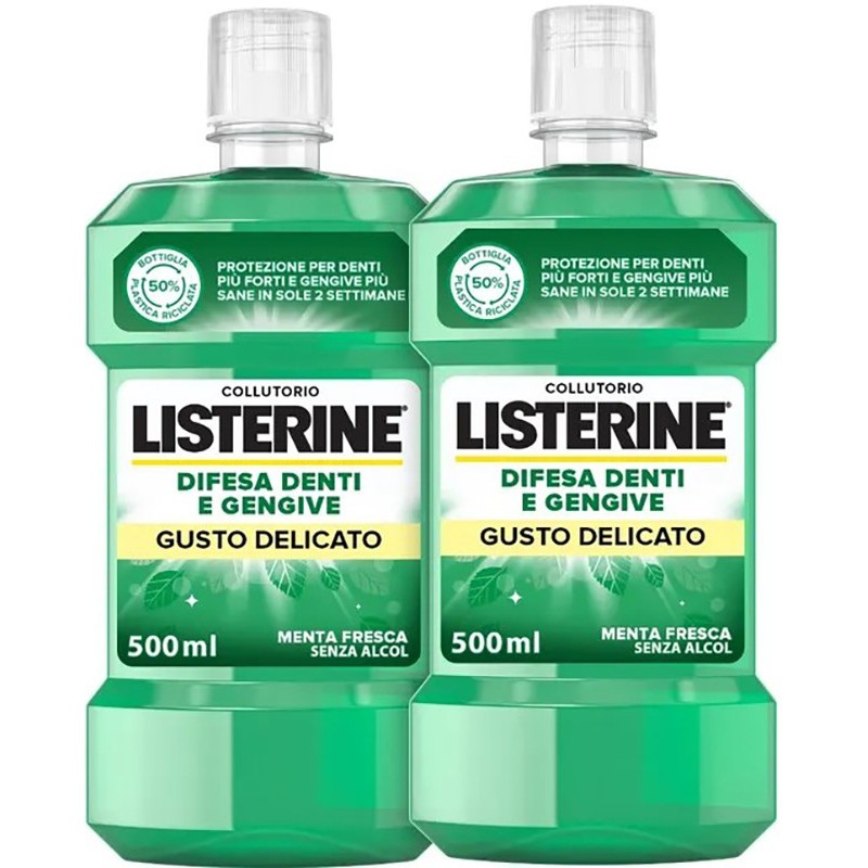 LISTERINE DENTI & GENGIVE GUSTO DELICATO 2 X 500 ML LISTERINE DENTI & GENGIVE GUSTO DELICATO 2 X 500 ML