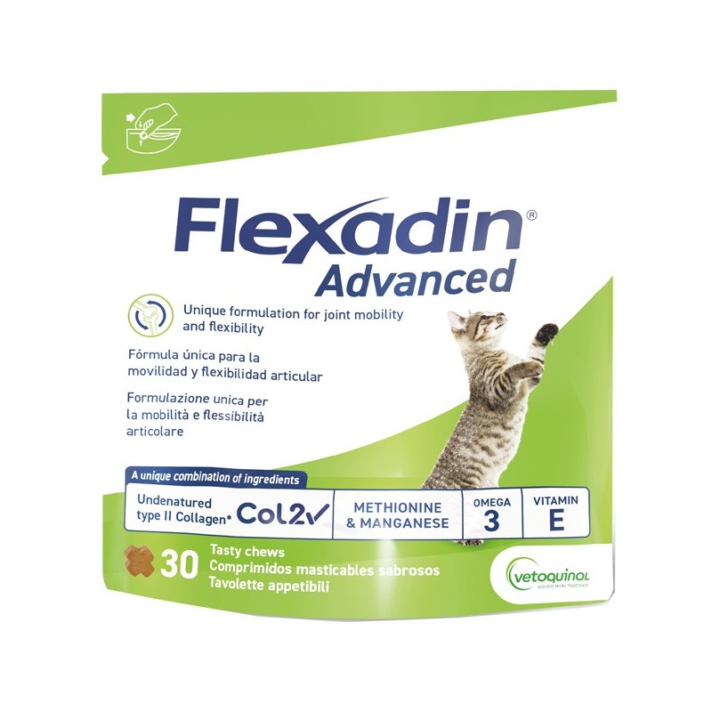 FLEXADIN ADVANCED GATTO TUTTE LE TAGLIE BUSTA DA 30 TAVOLETTE APPETIBILI