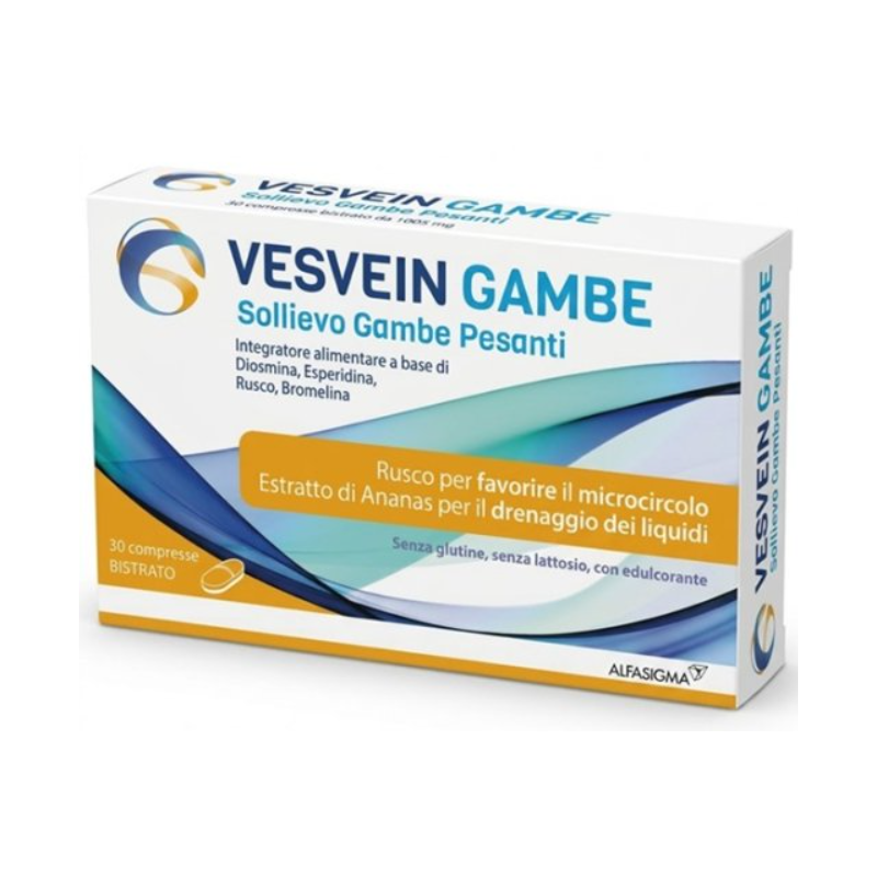VESVEIN GAMBE SOLLIEVO GAMBE PESANTI 30 COMPRESSE BISTRATO VESVEIN GAMBE SOLLIEVO GAMBE PESANTI 30 COMPRESSE BISTRATO