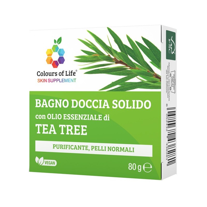 COLOURS OF LIFE TEA TREE BAGNO DOCCIA SOLIDO 80 G