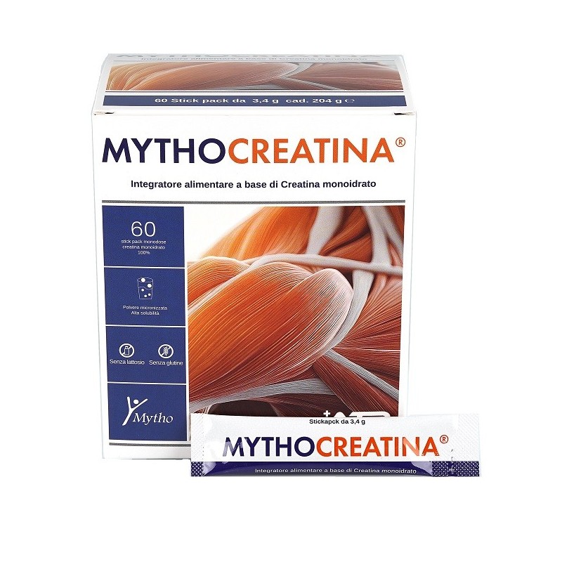 MYTHOCREATINA 60 STICK PACK SENZA GLUTINE SENZA LATTOSIO