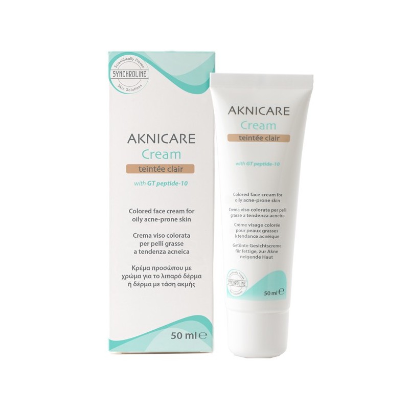 CREMA TRATTANTE COLORATA PER PELLE ACNEICA AKNICARE CREAM TEINTEE CLAIR TUBETTO 50 ML
