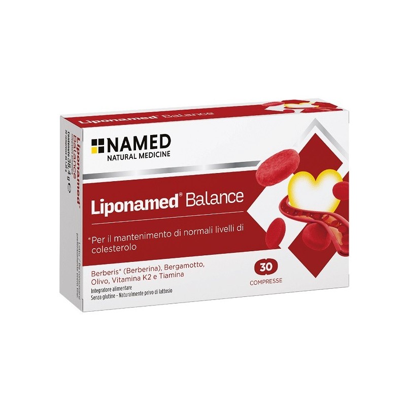 LIPONAMED BALANCE 30 COMPRESSE SENZA GLUTINE NATURALMENTE PRIVO DI LATTOSIO