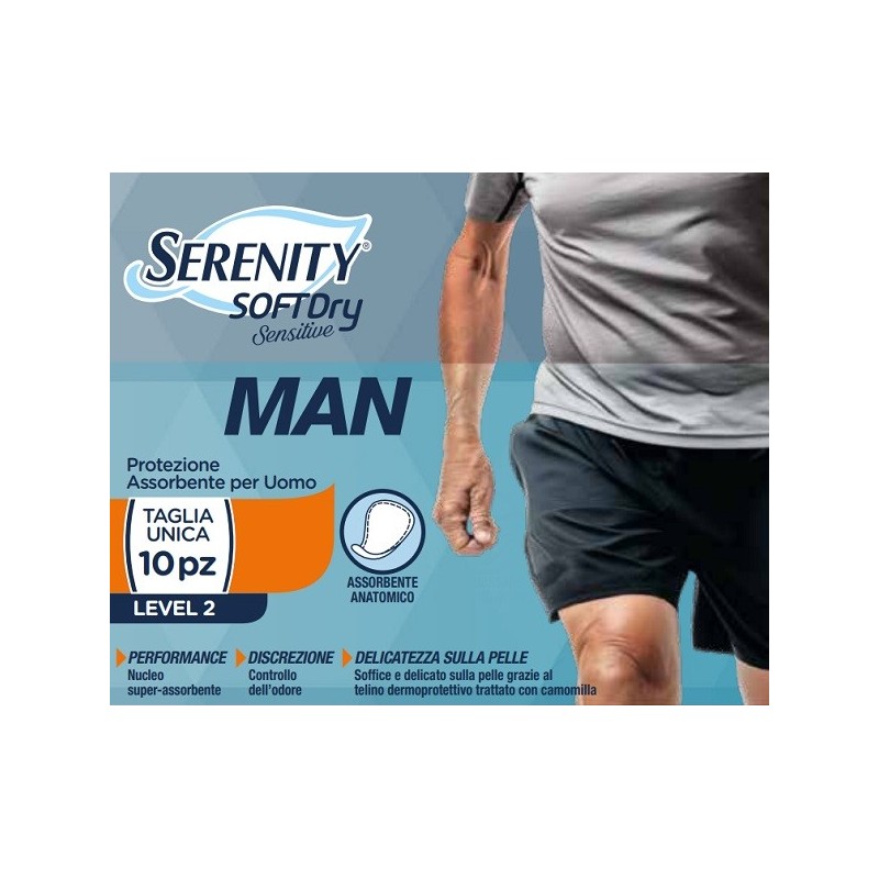 PANNOLINO SERENITY MAN SENSITIVE LEVEL 2 10 PEZZI