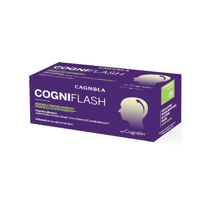 COGNIFLASH AGRUMI 10 FLACONCINI 10 ML SENZA GLUTINE NATURALMENTE PRIVO DI LATTOSIO
